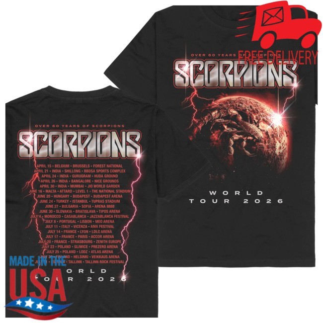 Scorpions Store Merch Shop Coming Home Tour 2026 Shirts