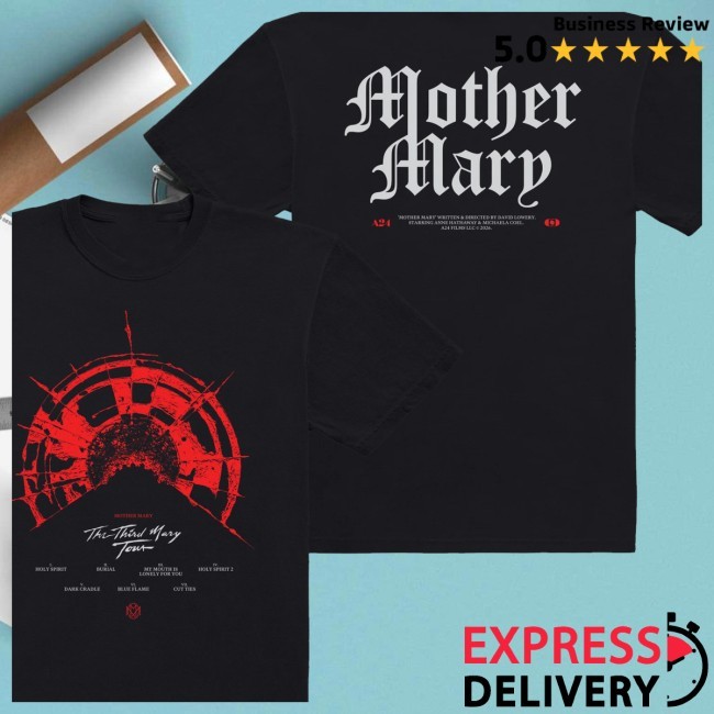 Trending A24 Shop Store Merch Mother Mary Tour Long Sleeve T Shirt
