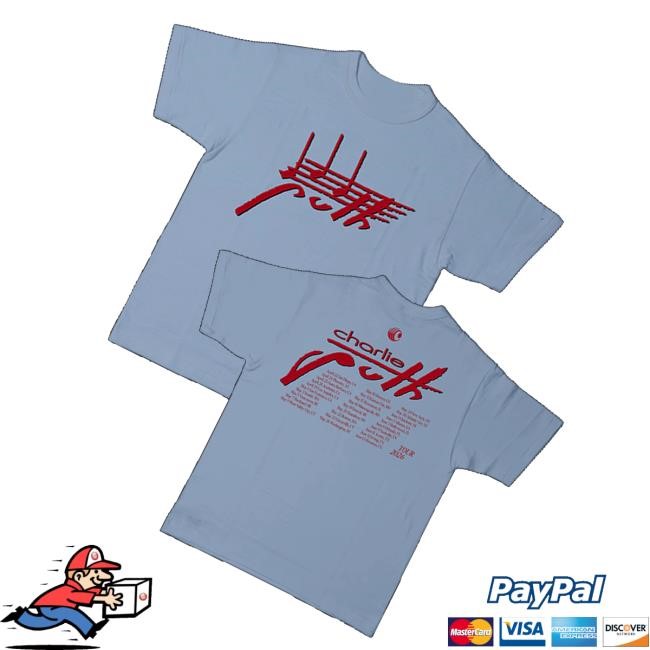 Charlie Puth Store Merch Charlie Puth 2026 Tour Blue Tee Shirt