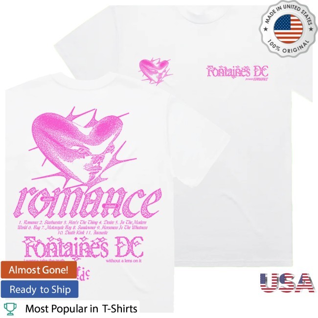 Fontaines Dc Store Merch Romance Tracklist White Sweater Fontaines Dc Store Merch Romance Tracklist White Sweater