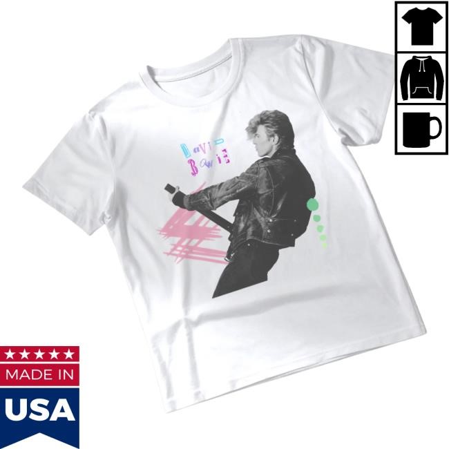 David Bowie Merch Store Never Let Me Down Pastels New Shirt