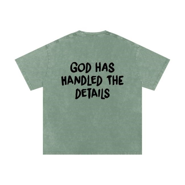 Kyle Gray Merch Store God Has Handled The Details Snow Washed Oversized Cotton Shirt