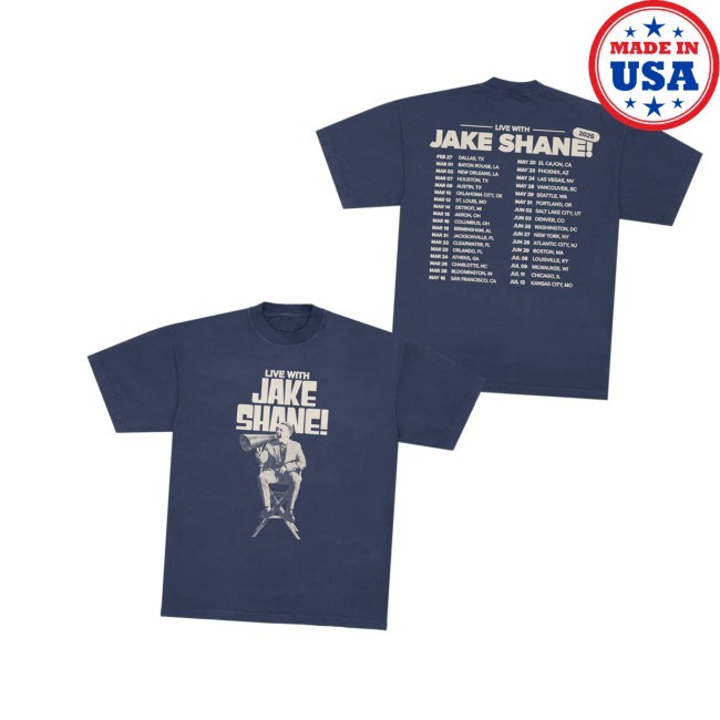 Pass That Puss Store Merch Live With Jake Shane Navy Tour Hoodie Sweatshirt