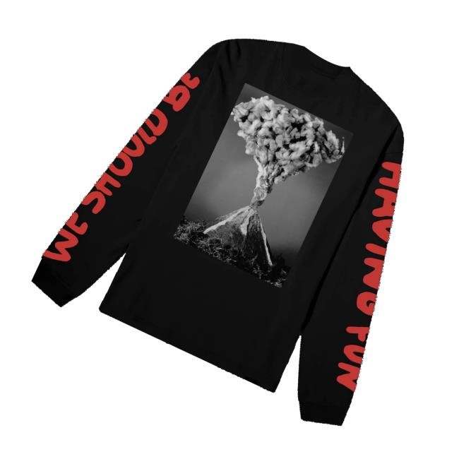 Fearless Records Merch Store American Teeth Grey Volcano Long Sleeve T-Shirt