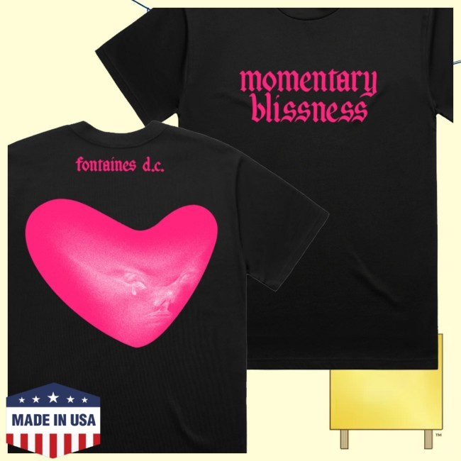 Fontaines Dc Store Merch Momentary Blissness Black Shirts
