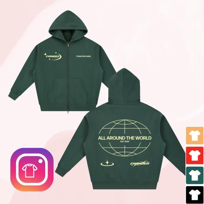 Itsnotaphase Merch Store Aroundtheworld Zip-Up