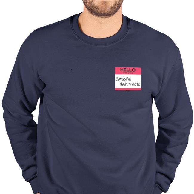 Fomo21 Merch Hello My Name Is Satoshi Nakamoto Hoodie Isabella