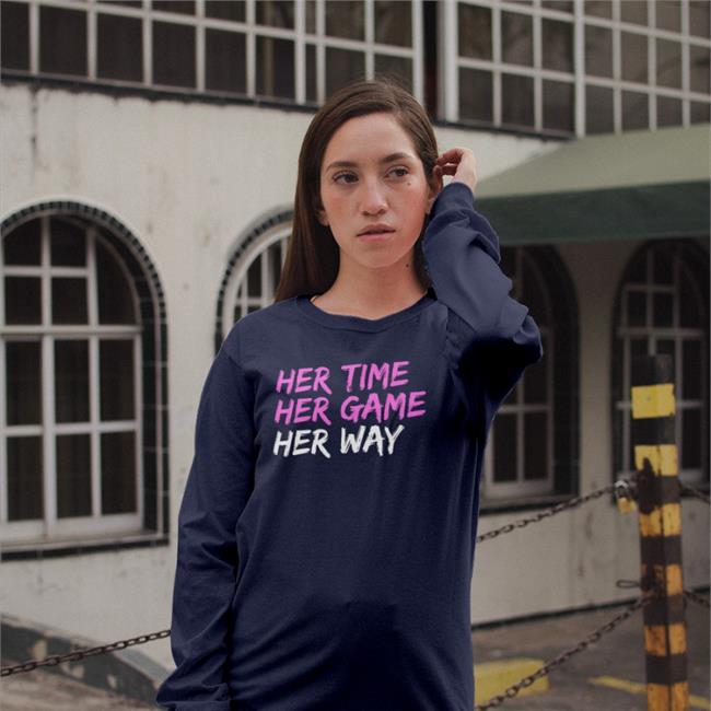 Herway_Magazine Her Time Her Game Her Way Hooded Sweatshirt Herwaymagazine