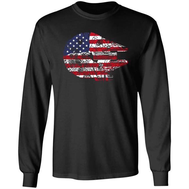 Mark Hamill The American Flag Star Wars Millennium Falcon Us Space Force Shirt Ford Of July Independence Day 2022