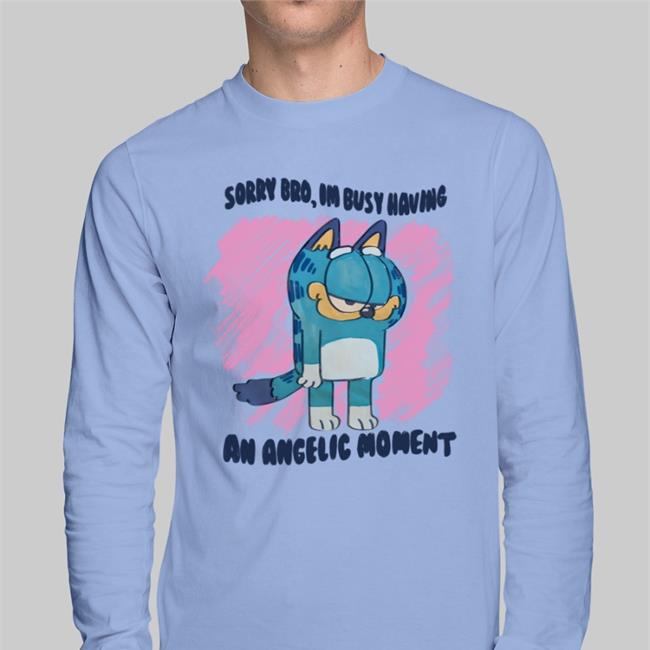 Jmcgg Sorry Bro Im Busy Having An Angelic Moment Tee Shirts Justin