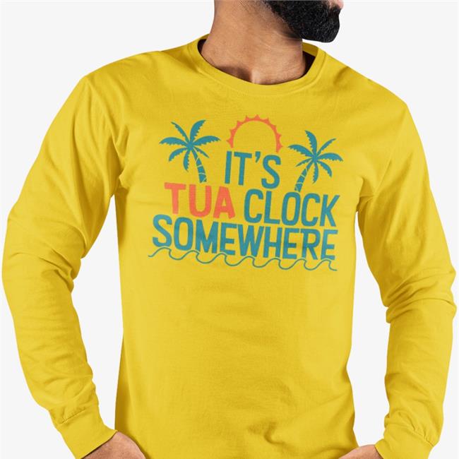 Miami Dolphins It's Tua Clock Sometimes Tee Shirts White