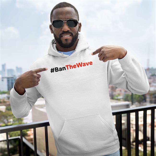 Keith McPherson Wearing Ban The Wave Tee