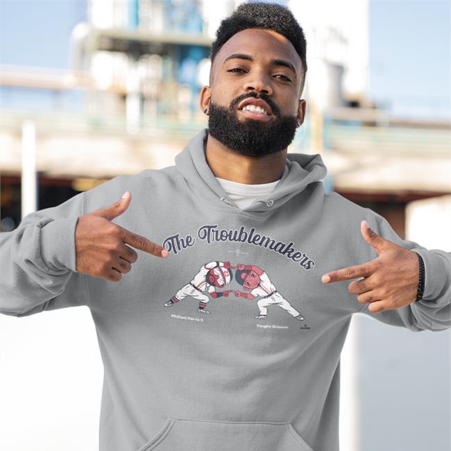Rotowear Merch Michael Harris Ii And Vaughn Grissom The Troublemakers Shirt Red