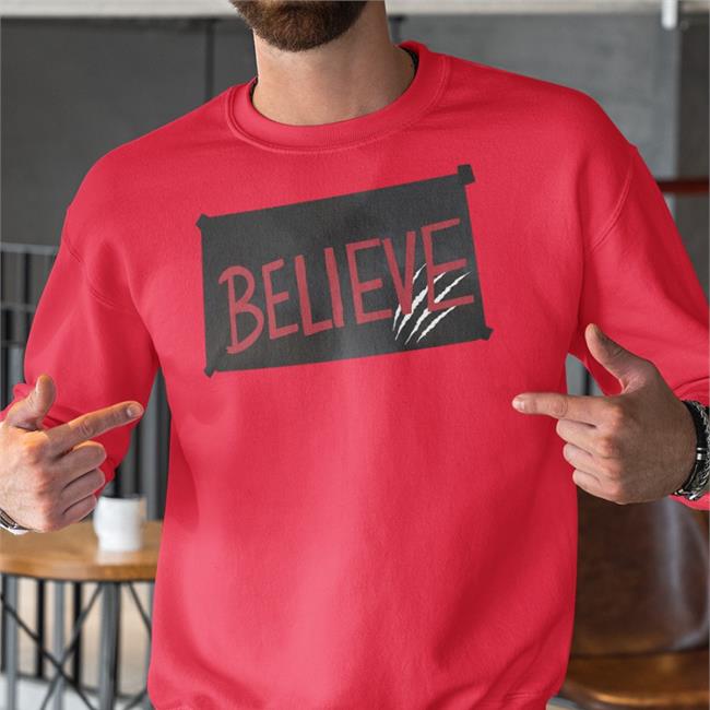 Cincy Shop Believe Cat Scratch T Shirts Red