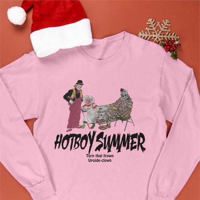 Hotboy Summer Turn That Frown Upside-Clown Shirt Shirtsthatgohard Store Shirtsthatgohard Store Hotboy Summer Turn That Frown Upside-Clown Shirt