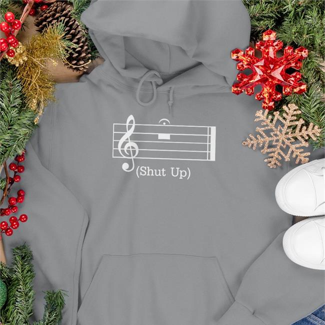 Music Shut Up Shirt Threatening Music Notation