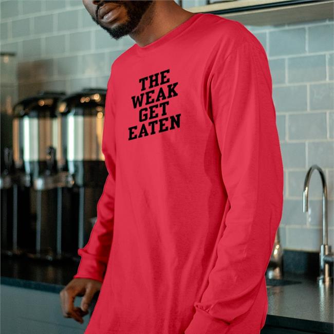Blueeyed Sparkle The Weak Get Eaten Tee Shirt Grey