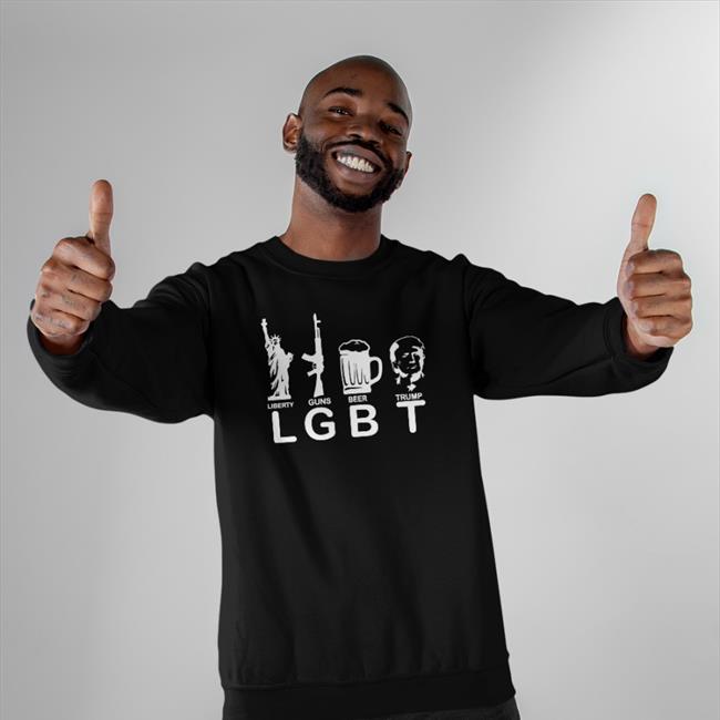 Lgbt Liberty Guns Beer Strump T-Shirt