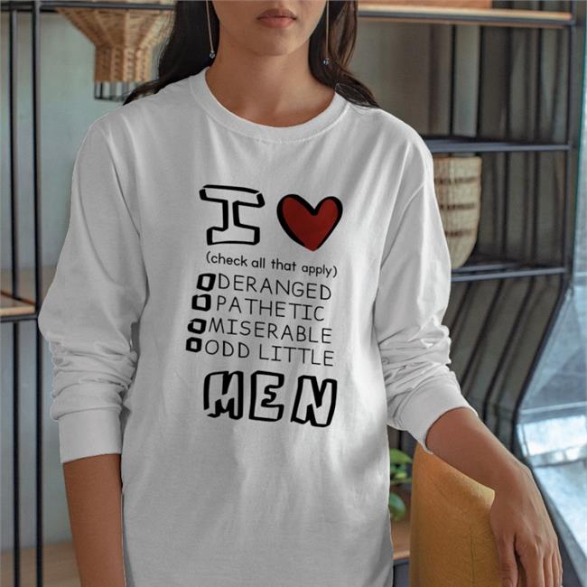 I Love Check All That Apply Deranged Sweatshirt Canaryyblue