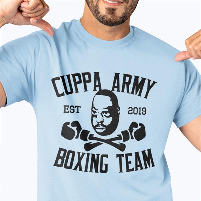 White Beetlejuice Green Cuppa Army Est 2019 Boxing Team Shirt