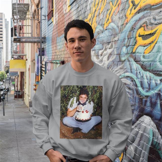 Johnny Cash Eating Cake Shirts White