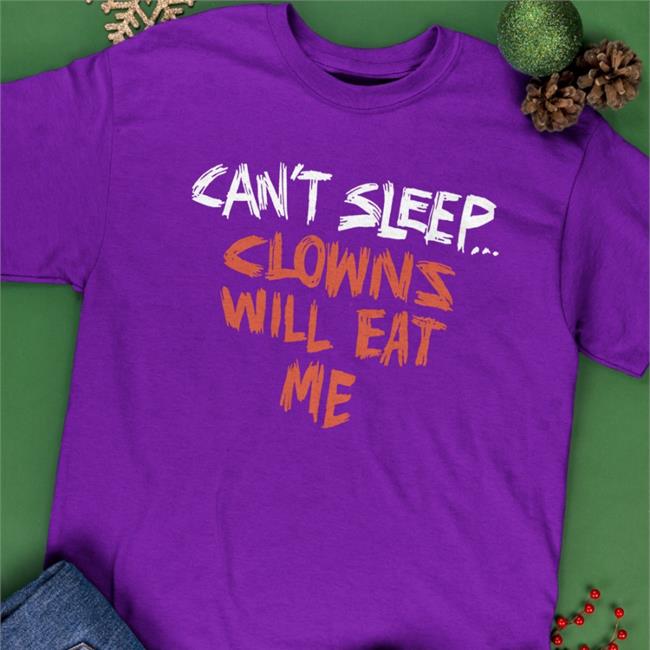 Weird Thrift Store Shirts Can't Sleep Clowns Will Eat Me Shirt
