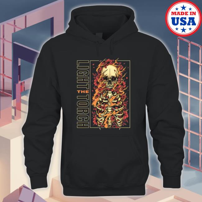 Burning Skull Light The Torch Hooded Sweatshirt