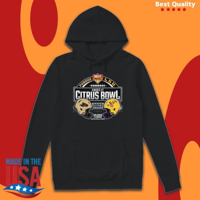 Purdue Vs Lsu 2023 Citrus Bowl Head To Head Hooded Sweatshirt