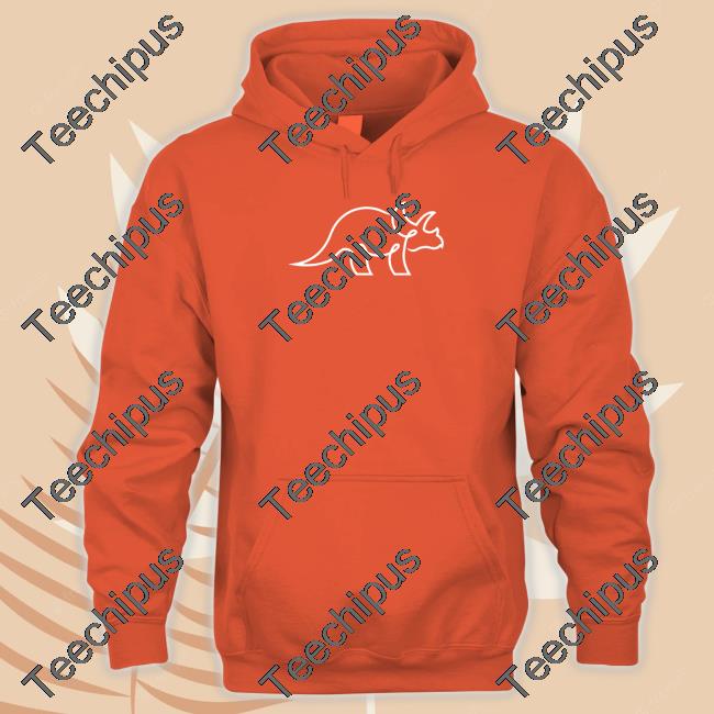 Orange Triceratops Orange Hoodie Sweatshirt