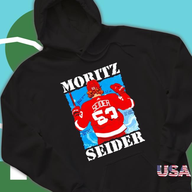 Perfect Moritz Detroit Red Wings Seider Ice Hockey shirt Perfect Moritz Detroit Red Wings Seider Ice Hockey Tee Shirt