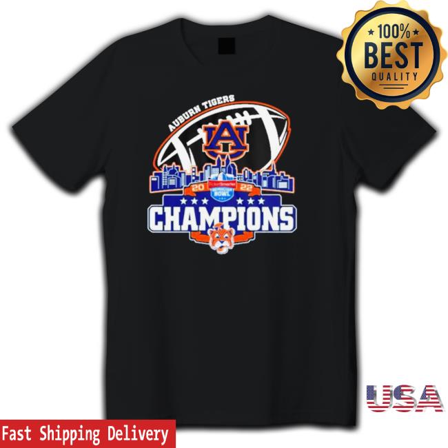 Official Auburn Tigers Logo Dukes Bowl City 2022 Champions Hooded Sweatshirt