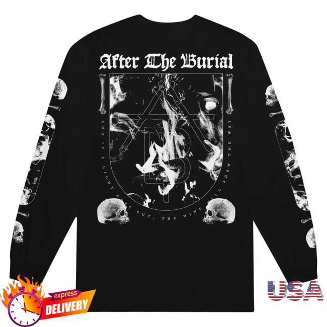 Official After The Burial Merch Flame Black Long Sleeve Tees