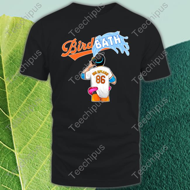 Bird Bath Classic Adult Black Tee Shirt