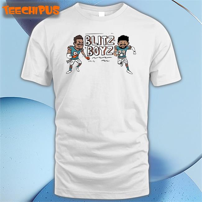 Finszone Store Jevon Holland And Brandon Jones Blitz Boyz Sweatshirt Miami Dolphins