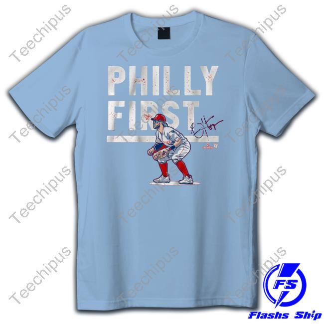 Breakingt Bryce Harper Philly First Tee Shirt