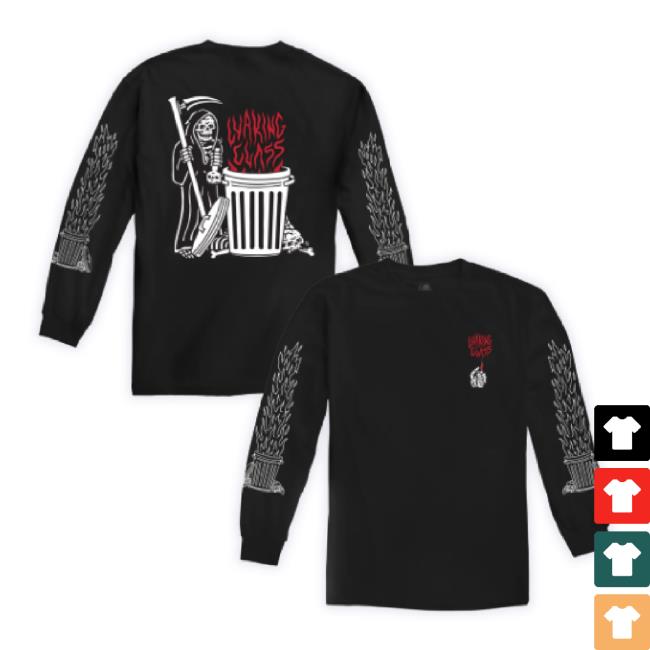 Official Lurking Class Shop Trash Fire Shirt - Black