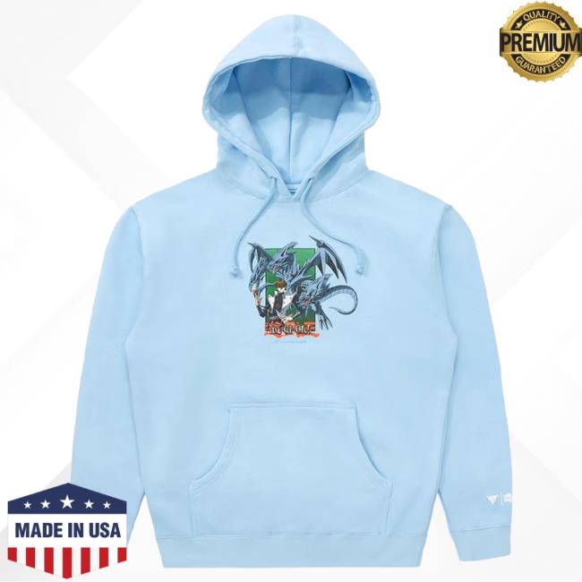 Official Hypland Clothing Merch Store Hypland Yugioh Blue Eyes Ultimate Hooded Sweatshirt (Powder Blue)