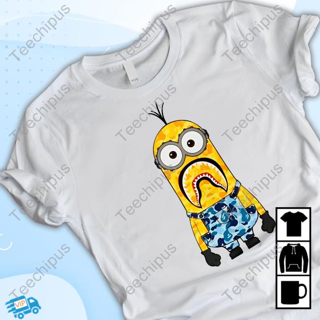 Karl Jacobs Holding Bape X Minions Long Sleeve Tee Shirt
