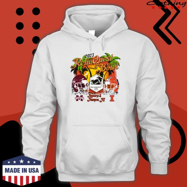 2023 Reliaquest Bowl Sunset Mississippi State Bulldogs Vs Illinois Fighting Illini Football Sweatshirt