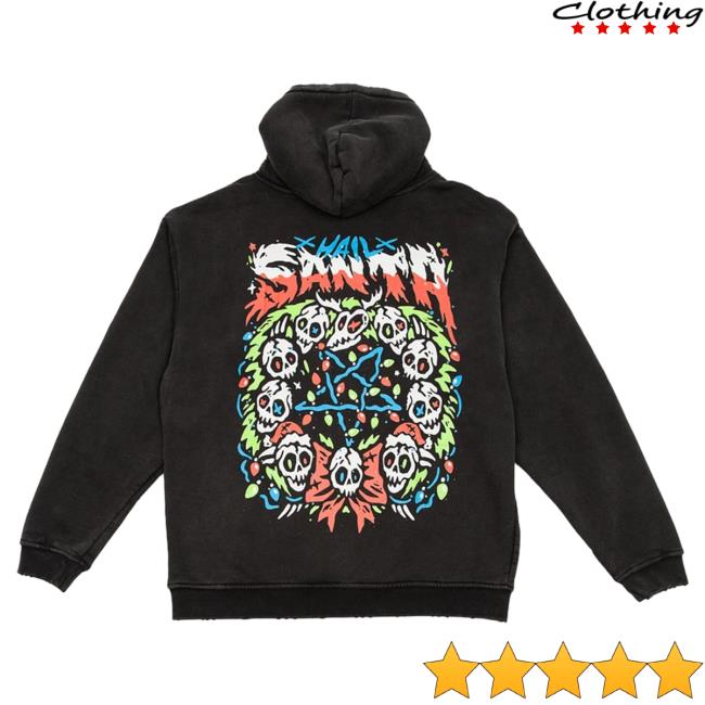 Official Philip Defranco Merch Store Beautiful Bastard 'Hail Santa' Distressed Attractive Hoodie Beautifulbastard Philipdefranco Shop