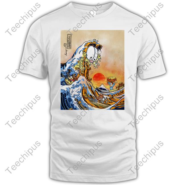 Garfield Great Wave Of Lasagna Hoodie