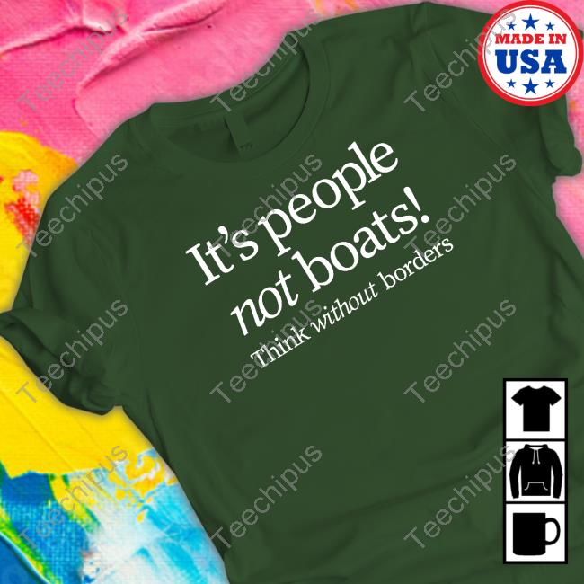 Alastair Campbell Wearing It's People Not Boats Think Without Borders T-Shirt