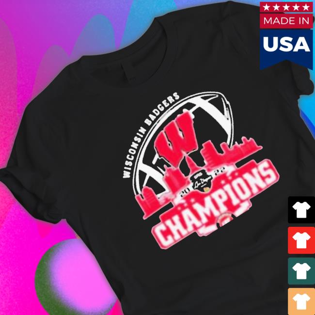 Top Champion Wisconsin Badgers Logo Las Vegas Bowl City 2022 Tee Top Champion Wisconsin Badgers Logo Las Vegas Bowl City 2022 T-shirt