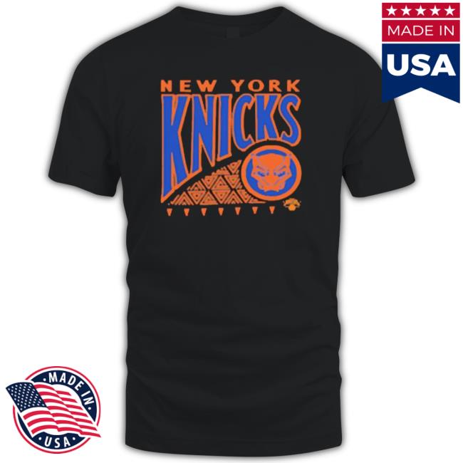 Junk Food Knicks Black Panther Pattern Crewneck Sweatshirt