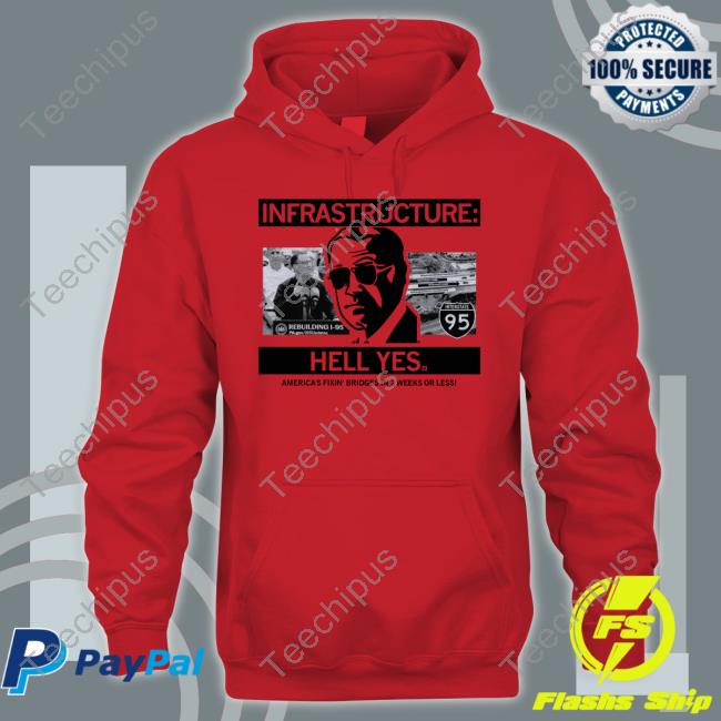 Raygun Infrastructure Hell Yes America's Fixin' Bridges In 2 Weeks Or Less Hoodie