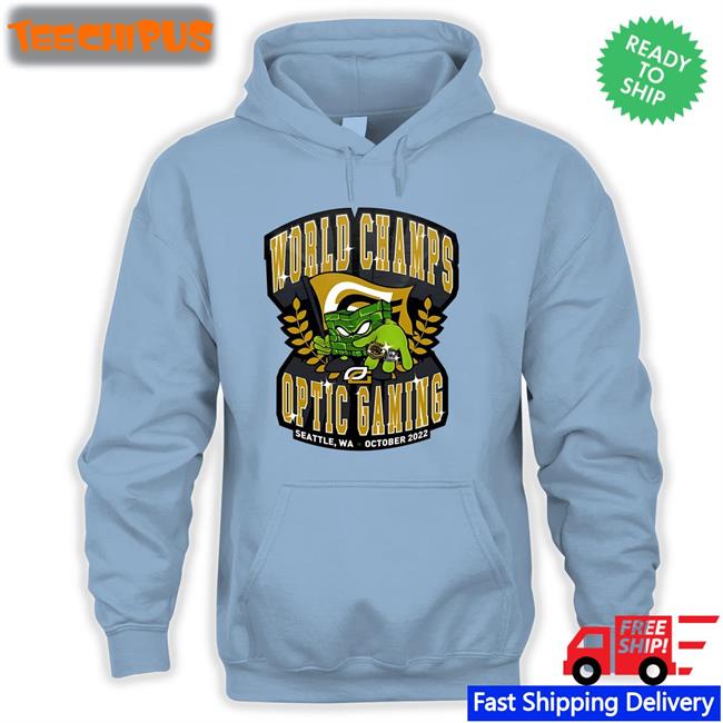 Optic Gaming Merch World Champs Optic Gaming Seattle, Wa October 2022 Shirt Hcs World Champions Tee Shirt Optic Hecz