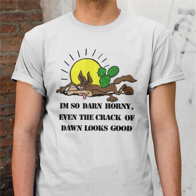 Thegoodshirts Shop I'm So Darn Horny Even The Crack Of Dawn Looks Good Hoodie Shirts That Go Hard