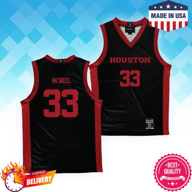 Official Houston Women's Basketball Black Jersey - Logyn Mcneil #33 Long Sleeve Shirt