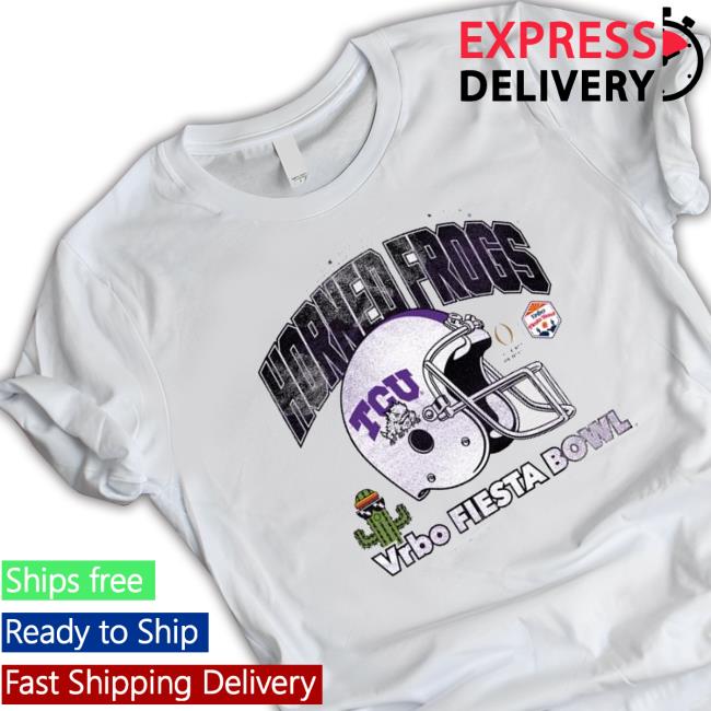 Fiesta Bowl 22-23 Tcu Team Color Helmet Tee Shirt