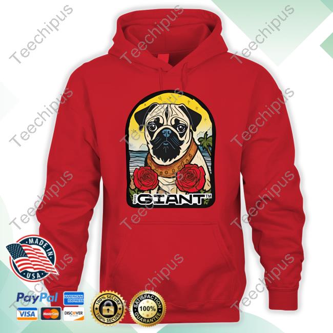 Giant Beard Pug Tee Official Giant Beard Pug Hoodie